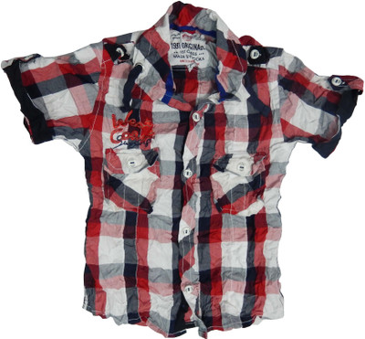 Kooka Kids Boy's Checkered Casual Shirt