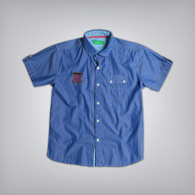 Palm Tree Boy's Solid Casual Shirt Palm Tree Boy's Solid Casual Shirt