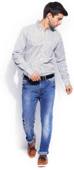 Mast & Harbour Men's Checkered Formal Shirt