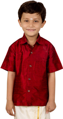 20% OFF on Thangamagan Boy's Solid Festive, Wedding Shirt