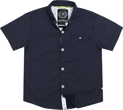 SuperYoung Boy's Printed, Self Design Casual Shirt
