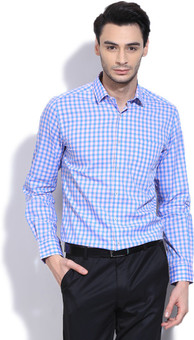 Peter England Men's Checkered Formal Shirt