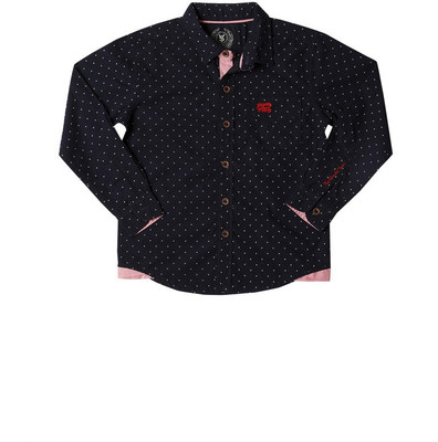 SuperYoung Boy's Polka Print Casual Shirt