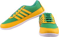Shoestriker Green&Yellow Canvas Shoes: Shoe