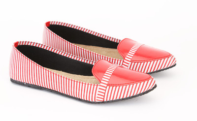 Fashion Chor Red Striped Loafer Bellies