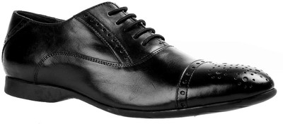 45% OFF on Salt N Pepper Black Smoke Lace Up Shoes