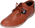 50% OFF on Shoebook Tan Trendy Lace Up Shoes