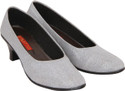 66% OFF on Stiletto Silver Color Slip On Shoes