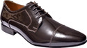 72% OFF on Hirel's Men Grey Patent Derby Lace Up