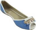 75% OFF on Heels & Handles Women's Casual Flats Peeptoes (HH453Blue) Bellies