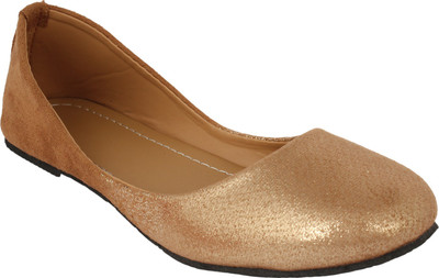 68% OFF on Authentic Vogue Golden Colour Fabric Ballerinas Bellies 68% OFF on Authentic Vogue Golden Colour Fabric Ballerinas Bellies