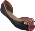 75% OFF on Heels & Handles Women's Casual Flats Peeptoes (HH453Black) Bellies