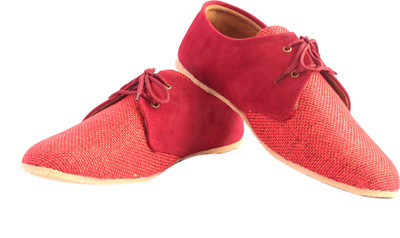 44% OFF on Bootcamp Red Textured Casual Shoes