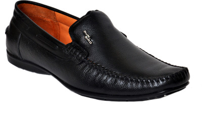 8% OFF on Runbird Classy Black Slip On Shoes