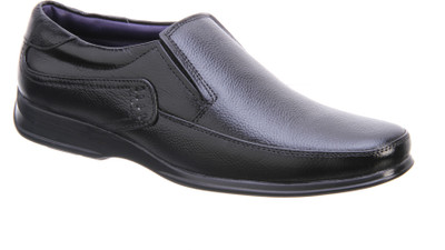 Titas Leather Black Slip On