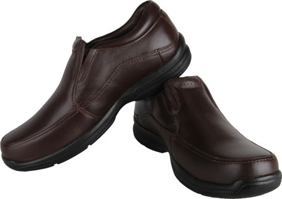 Blak PU Slip On Shoes