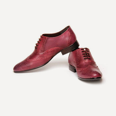 45% OFF on Bacca Bucci Maroon Formal Corporate Casuals