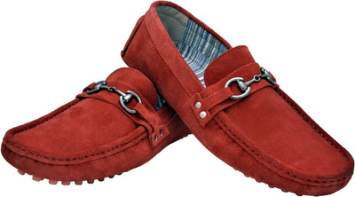 43% OFF on Hirel's Red Driving Mocassion Loafers