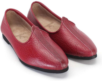 Bareskin New Red Leather Jalsa With Black Sole Jutis Bareskin New Red Leather Jalsa With Black Sole Jutis