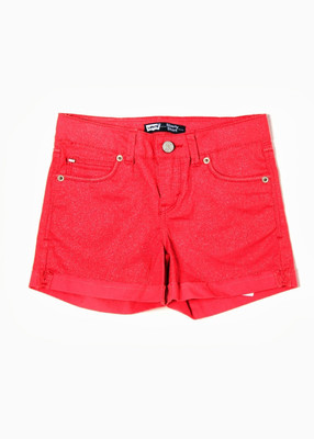 Levis Kids Solid Girl's Basic Shorts Levis Kids Solid Girl's Basic Shorts