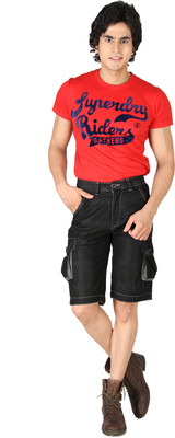 Leonidas Solid Men's Denim Shorts