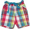 Vitamins Checkered Girl's Bermuda Shorts