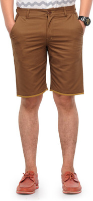 83% OFF on Haute Couture Solid Men's Chino Shorts