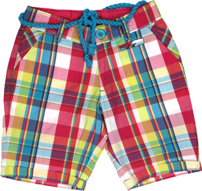 Vitamins Checkered Girl's Bermuda Shorts