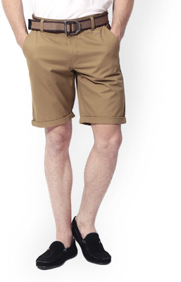 83% OFF on Haute Couture Solid Men's Chino Shorts