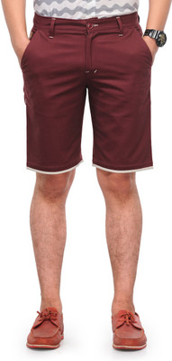 83% OFF on Haute Couture Solid Men's Chino Shorts
