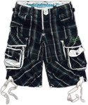 60% OFF on Blacksoul Checkered Men's Cargo Shorts