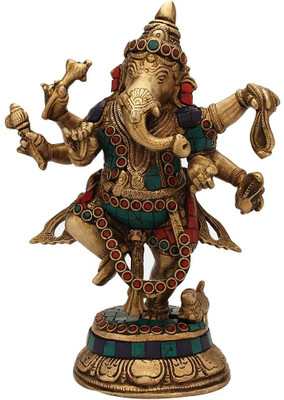 StatueStudio Dancing Ganesha Stone Showpiece - 22.86 cm StatueStudio Dancing Ganesha Stone Showpiece - 22.86 cm