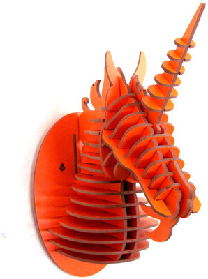 37% OFF on Panache Animal Head AH007-Orange Showpiece - 80 cm