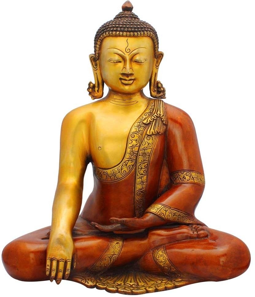 StatueStudio Kundal Buddha Red Showpiece - 38.1 cm StatueStudio Kundal Buddha Red Showpiece - 38.1 cm
