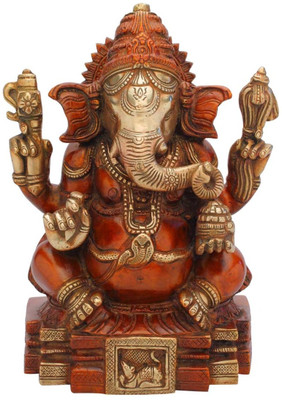 StatueStudio Ganesha Red White Showpiece - 30.48 cm