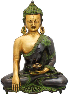 StatueStudio Sitting Buddha Black Showpiece - 40.64 cm StatueStudio Sitting Buddha Black Showpiece - 40.64 cm