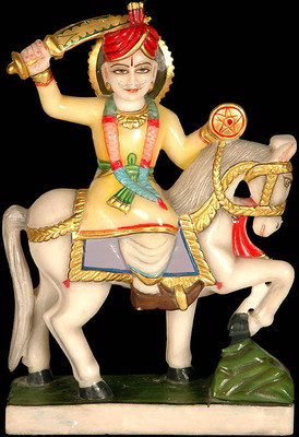 20% OFF on Exotic India A Marwari Warrior Ramadevaji of Rajasthan Showpiece - 30.48 cm
