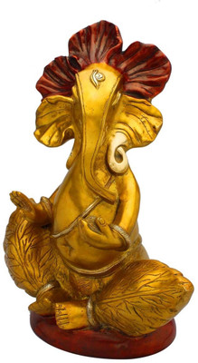 StatueStudio Modern Patta Ganesha Golden Yellow Showpiece - 40.64 cm