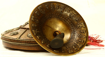 20% OFF on Exotic India Tibetan Buddhist Monastery Cymbals with Case Showpiece - 5.8 cm