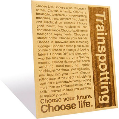 Engrave Trainspotting Plaque 12 x16 Showpiece - 40.5 cm Engrave Trainspotting Plaque 12 x16 Showpiece - 40.5 cm