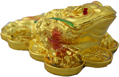 Divya Mantra Feng Shui King Money Frog Showpiece - 5 cm Divya Mantra Feng Shui King Money Frog Showpiece - 5 cm