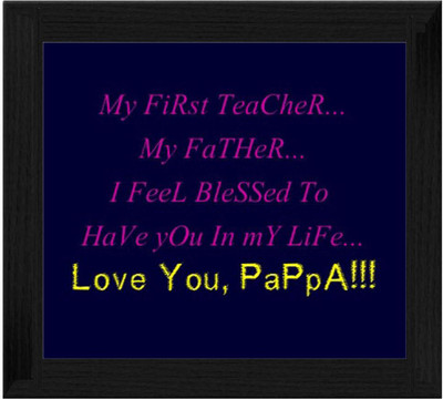 44% OFF on Ellicon B363 Father Day Quotes Showpiece - 19.5 cm