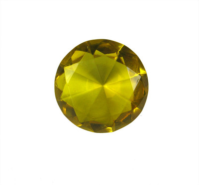25% OFF on Eshoppee Feng Shui Yellow Crystal Diamond 40mm For Remove Outside Negetive Energy Showpiece - 4 cm