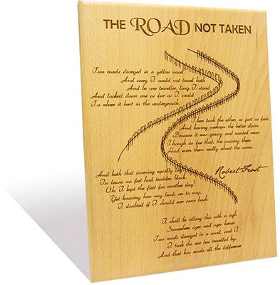 Engrave The Road Not Taken Plaque Small Showpiece - 25 cm