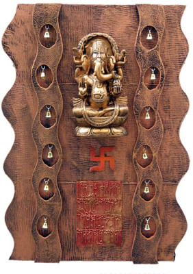 14% OFF on Krafthub Big Ganesha With Mantra Having Zigzag Style Line Of Bells In Both Side Showpiece - 61 cm