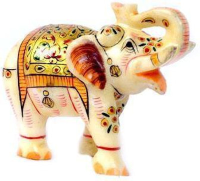 73% OFF on Anshul Fashion Multicolour Marble Elephant Showpiece - 7.5 cm