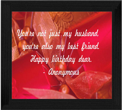 44% OFF on Ellicon B594 Birthday Quotes For Husband Showpiece - 19.5 cm