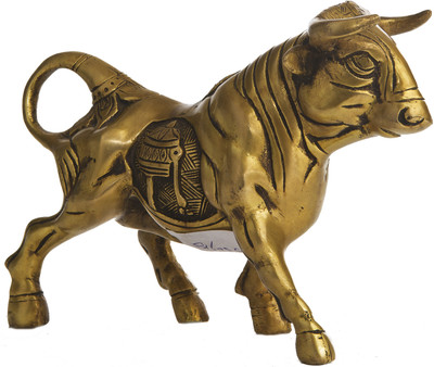 20% OFF on Exotic India Buddhist Bull - Body Carved with Vase and Prayer Wheel Showpiece - 13.97 cm