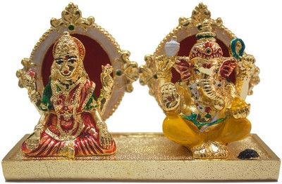 65% OFF on Jyoti Ganpati Laxmi White Metal Statue Showpiece - 6 cm
