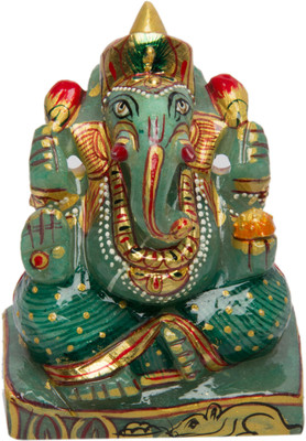 59% OFF on Yak International Ganesha In Jade Stone (Margaz ke Ganesha) Showpiece -